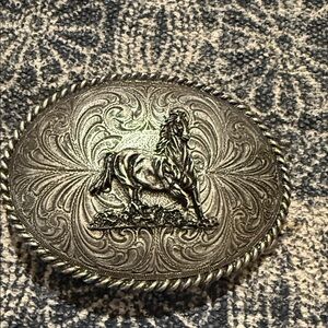 Silver Horse Belt Buckle